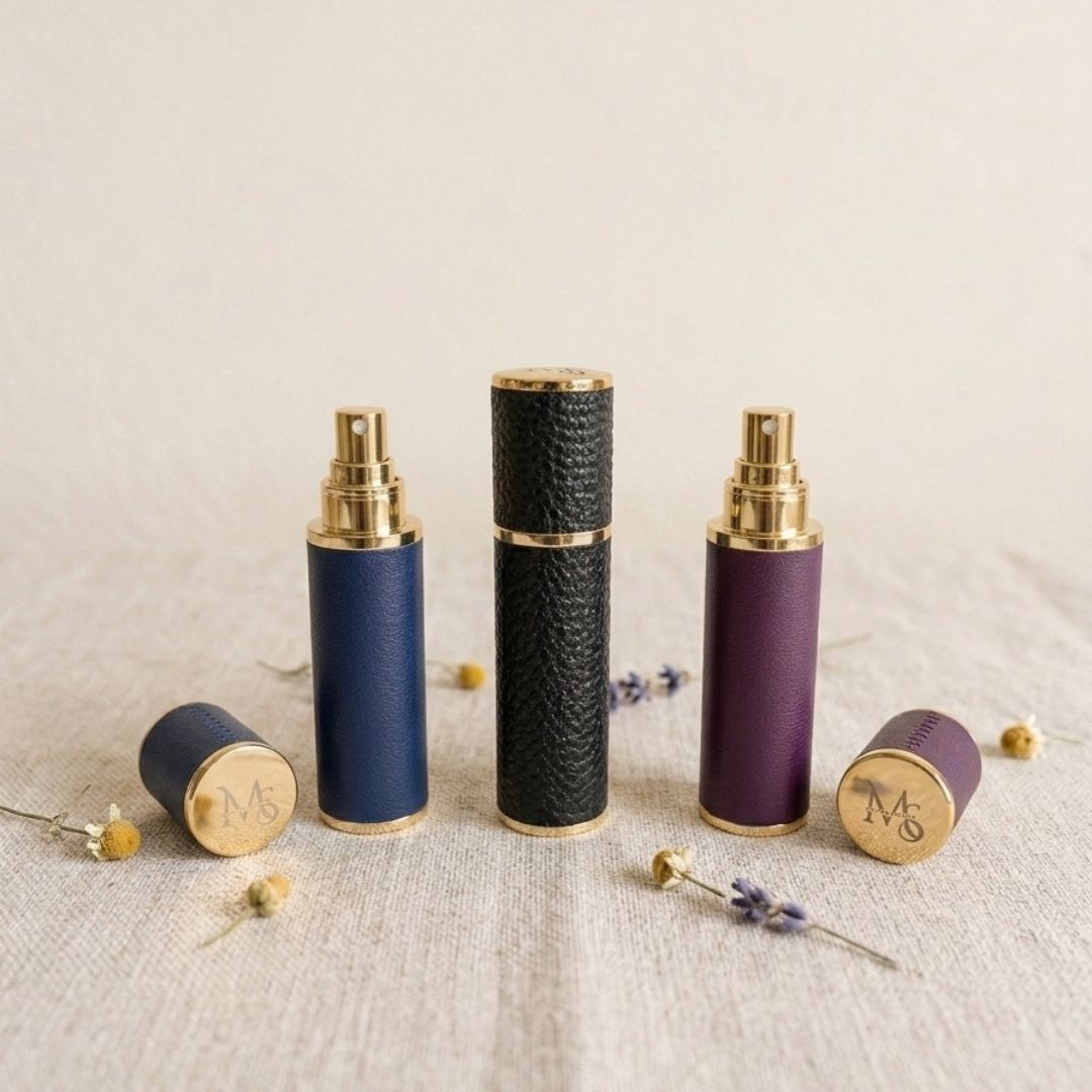 Écrins cuir 10ml noir bleu violet - Maison Matheis