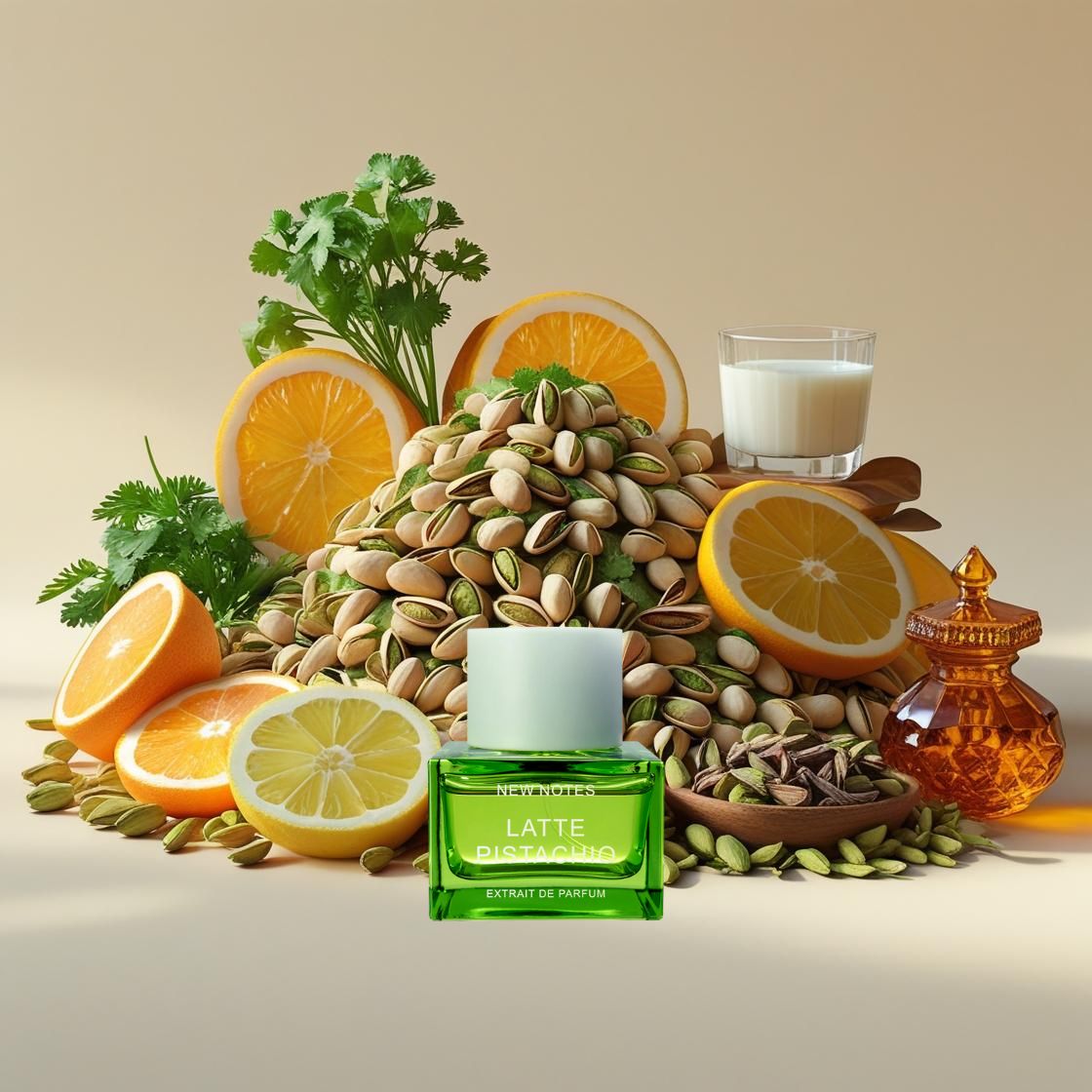 Échantillon New Notes Latte Pistachio - Extrait de Parfum Maison Matheis