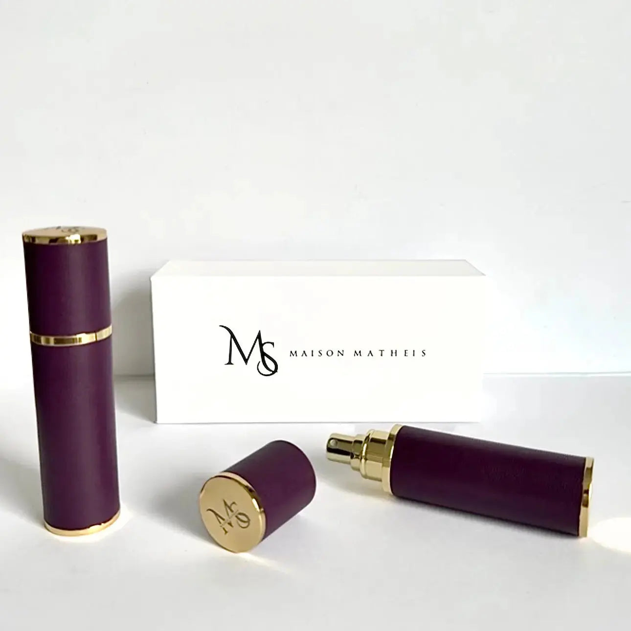 Échantillon Décant Parfum de niche - Essential Parfums Bois Impérial - Eau de Parfum - Coffret écrin cuir 10ml - Édition limitée Violet - Format voyage - Maison Matheis