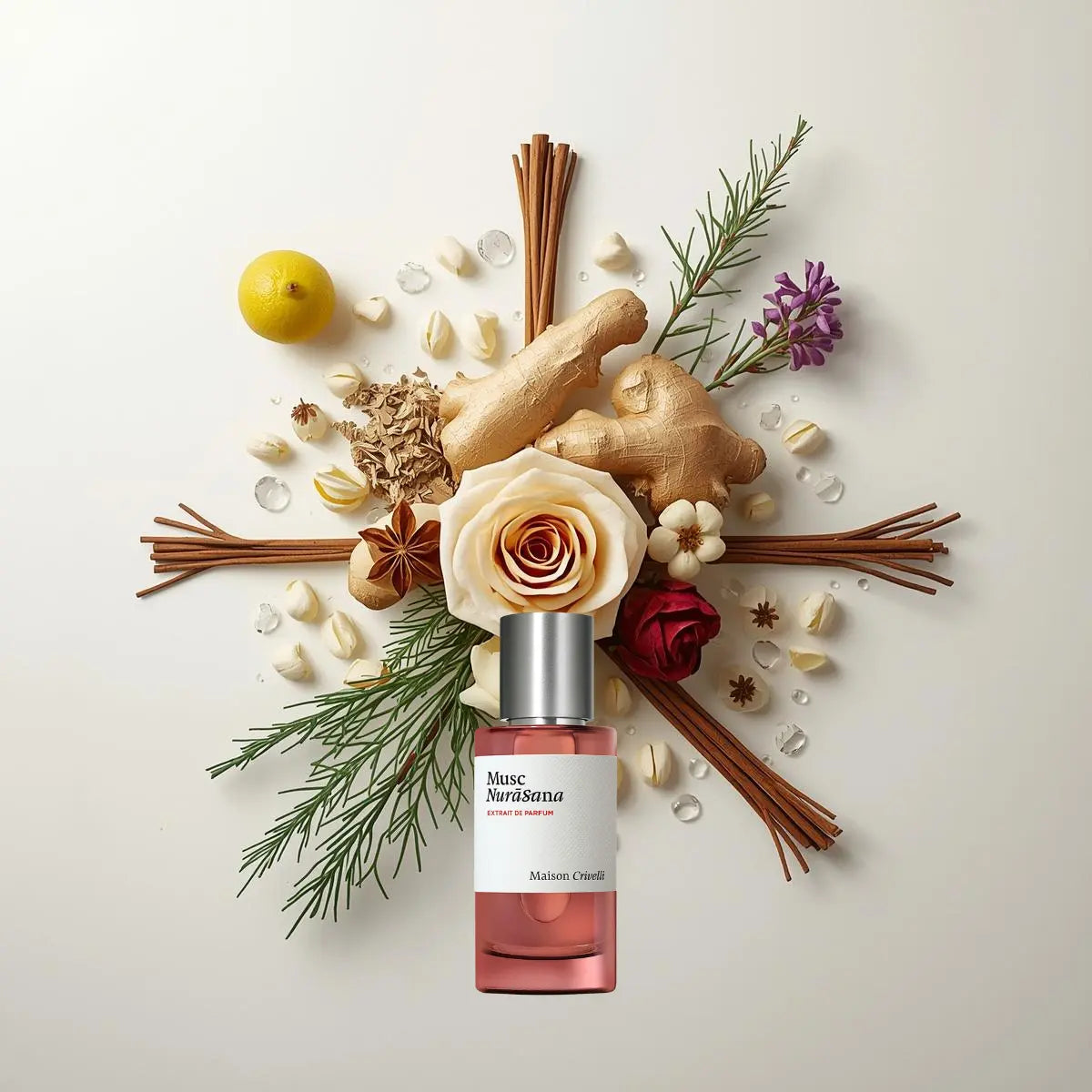 Notes olfactives Maison Crivelli Musc Nurãsana - Extrait de Parfum Maison Matheis